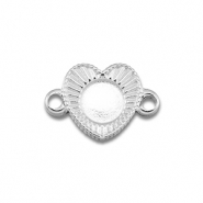 BY31&reg; Stainless steel connector with setting for SS20 flat back Silver