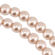 Glass pearls 4mm Beige Brown