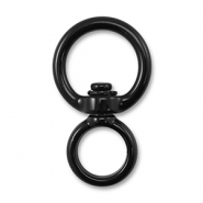 Colourful jewellery findings key chain round Black