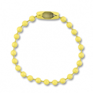 Colourful jewellery findings ball chain with clasp Light Yellow