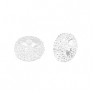 Resin beads rondelle 6mm Transparent