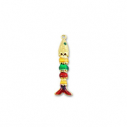 Eco-brass&reg; metal charms fish Gold-Multicolour