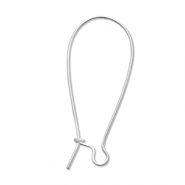 Stainless steel findings closable earrings Silver