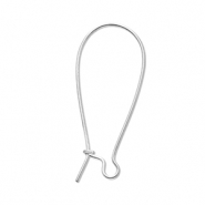 Stainless steel findings closable earrings Silver
