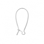 Stainless steel findings closable earrings Silver