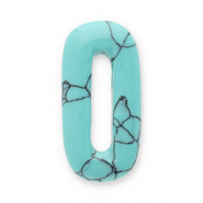 Natural stone charms Turquoise oval Turquoise
