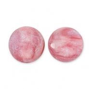 6 mm acrylic beads with glitter Pink-Turquoise