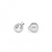 Eco-brass&reg; DQ European metal findings crimp bead round Antique Silver (Nickelfree)