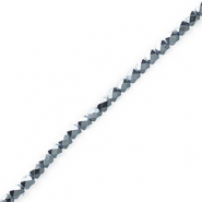 Top faceted beads Metallic Light Blue