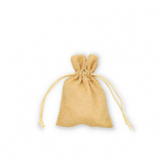 Jewellery bag with glitter Gold