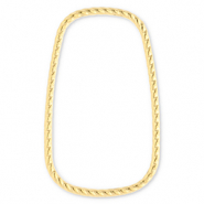 Stainless steel findings connector rectangle Gold