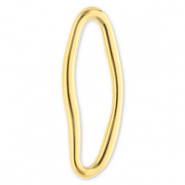 Stainless steel findings connector oval Gold