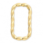 Stainless steel findings connector rectangle Gold