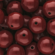 20 mm DQ acrylic beads shiny Salsa Red 18-1657 TCX