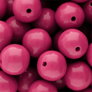 18 mm DQ acrylic beads shiny Rose Violet 17-2624 TCX