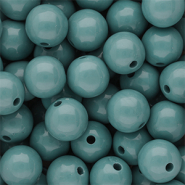 14 mm DQ acrylic beads shiny Cameo Blue 15-4414 TCX