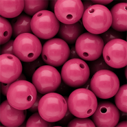 12 mm DQ acrylic beads shiny Rose Violet 17-2624 TCX