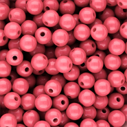 8 mm DQ acrylic beads shiny Pink Lemonade 16-1735 TCX