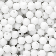 8 mm DQ acrylic beads shiny Snow White 11-0602 TCX