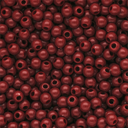 6 mm DQ acrylic beads shiny Salsa Red 18-1657 TCX