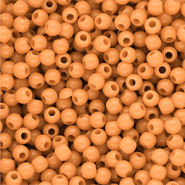 6 mm DQ acrylic beads shiny Chamois Orange 15-1145 TCX