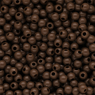 4 mm DQ acrylic beads shiny Cappuccino Brown 19-1220 TCX