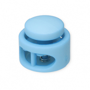 Colourful jewellery findings cord stopper round Light Blue