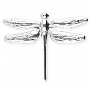 Stainless steel statement brooches dragonfly Silver
