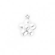 Stainless steel charms flower Silver