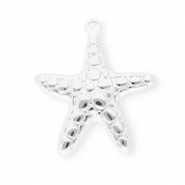 Stainless steel charms starfish Silver