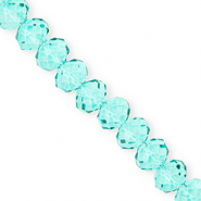 Top faceted beads 12x9mm disc Turquoise Green
