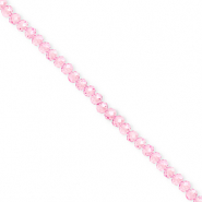 Top faceted beads 3x2mm disc Light Pink