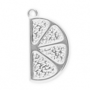 Stainless steel charms slice of fruit Silver