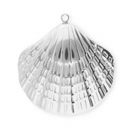 Stainless steel charms shell Silver