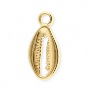 Stainless steel charms cowrie Gold