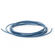 DQ leather round 1mm Dark Blue