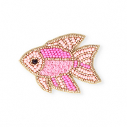 Brooches fish Gold-Pink