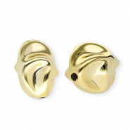 Acrylic beads oval Gold