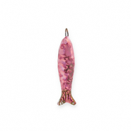DQ® greek ceramic charms sardine Orchid Pink-Vintage Berry
