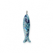 DQ® greek ceramic charms sardine Blue