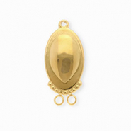 BY31&reg; Stainless steel findings connector oval with 3 loops Gold