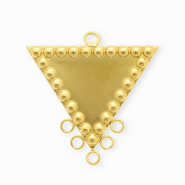 BY31&reg; Stainless steel findings connector triangle with 6 loops Gold