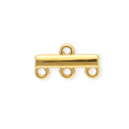BY31&reg; Stainless steel findings connector bar with 4 loops Gold