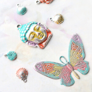 Inspirational Sets Jewellery of ImpressArt, coloured with Vintaj Patina 