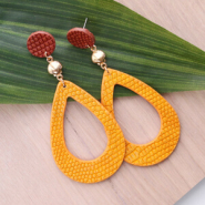 Inspirational Sets DIY statement earrings with faux leather pendants