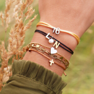 Inspirational Sets Trendy initials bracelets made with satin wire