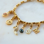 NEW Sparkling Brass TQ metal charms and connectors