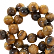 Natural stone beads Tigereye 8mm Brown