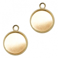 Settings charm metal for cabochon 12mm Gold