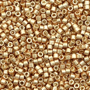 Miyuki beads delica's 11/0 Duracoat Galvanized Champagne Gold